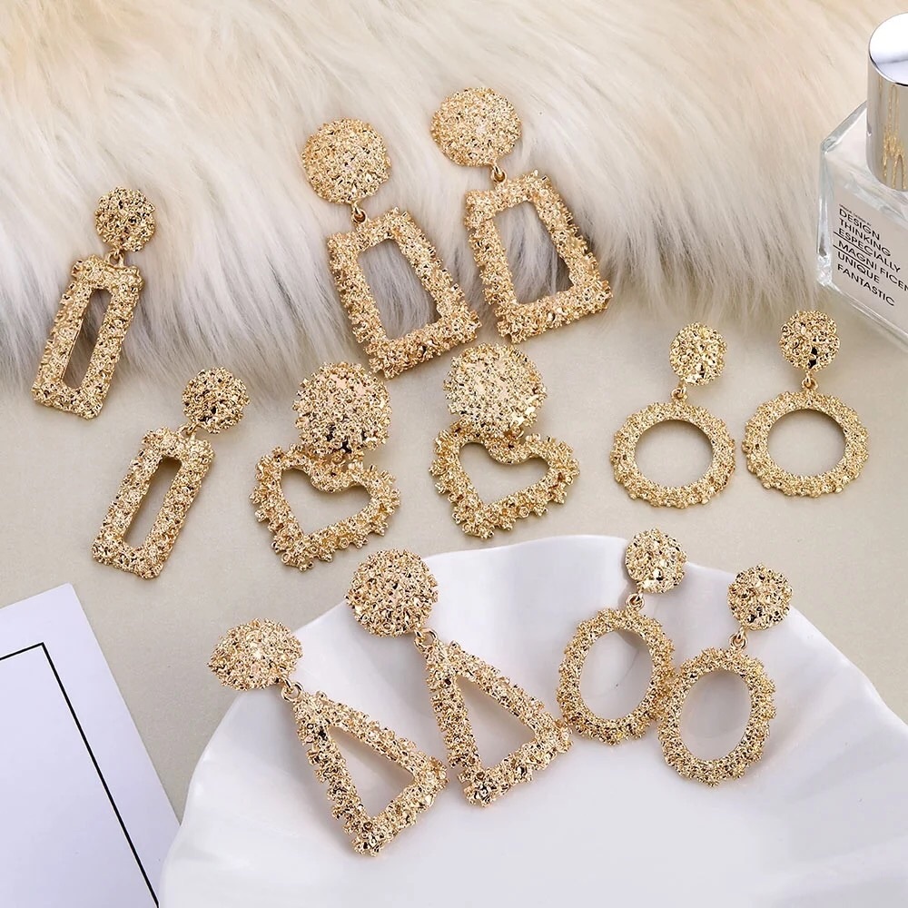 Gold and silver Vintage drop earrings